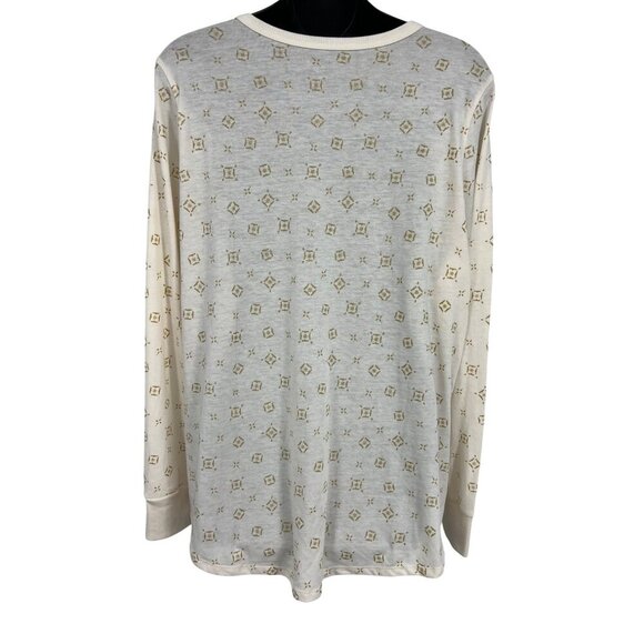 Torrid Women Girlfriend Jersey Top Blouse V-Neck Plus 0X 0 Cream Long Sleeve New - Picture 6 of 9